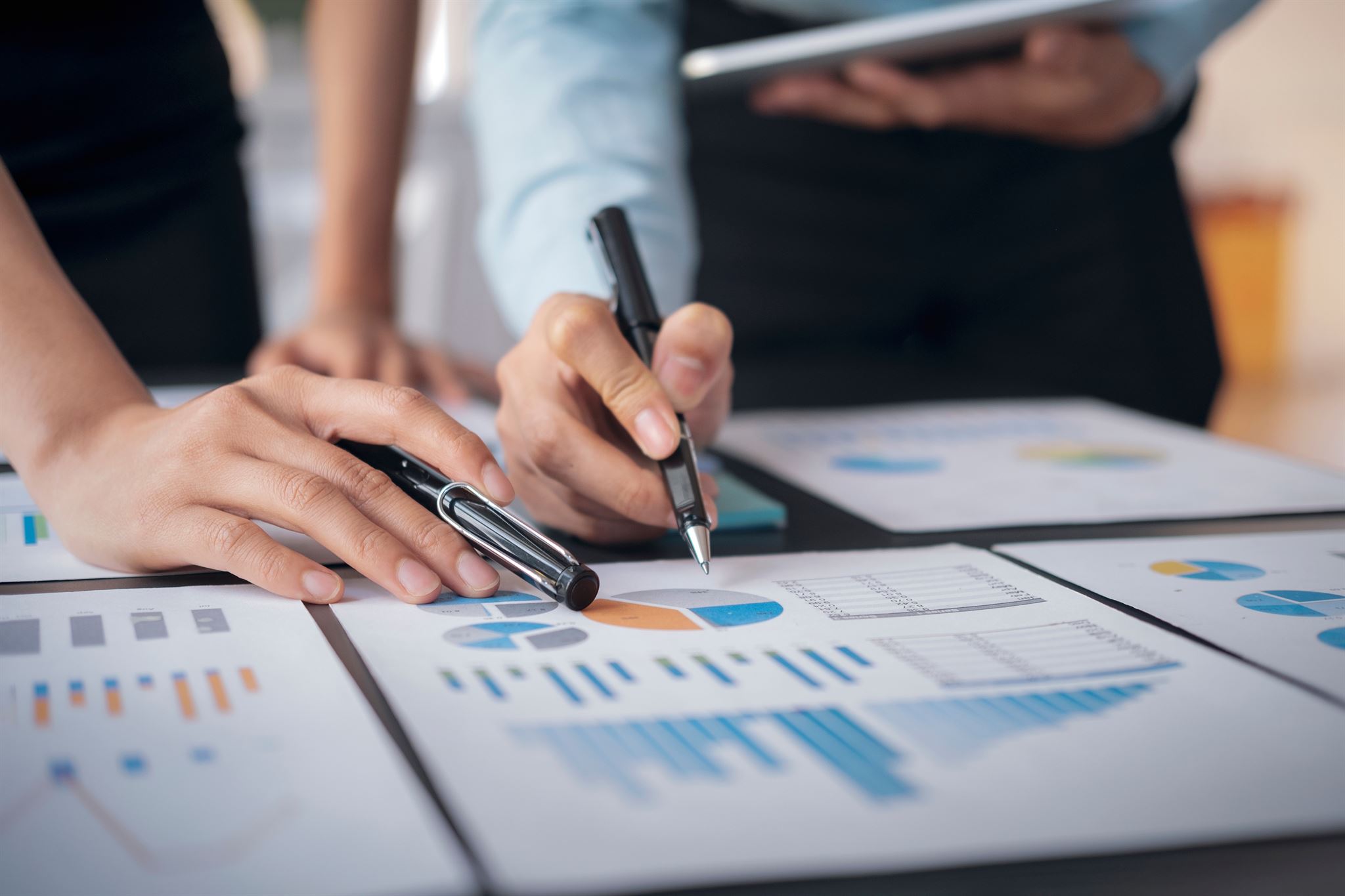 Close-up-of-documents-and-charts